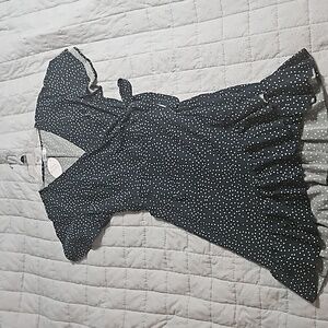 Naggoo Green Polka Dot Wrap Dress